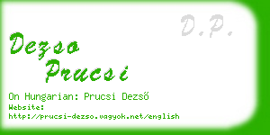 dezso prucsi business card